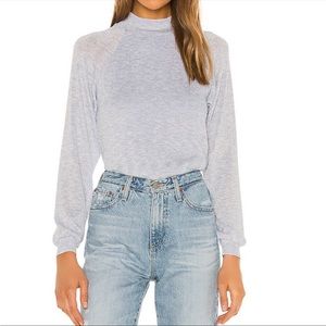 Privacy Please Harlee Sweater Powder Blue Metallic XXS Revolve Silver